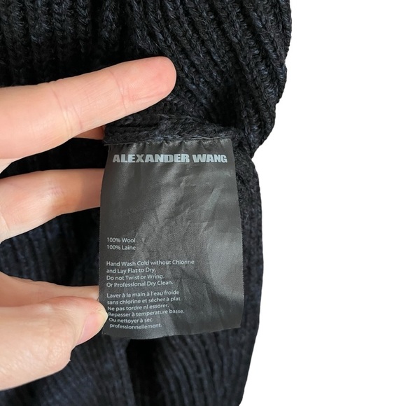 ALEXANDER WANG Long Zip Chunky Ribbed Knit Wool Sweater Vest - Picture 11 of 11